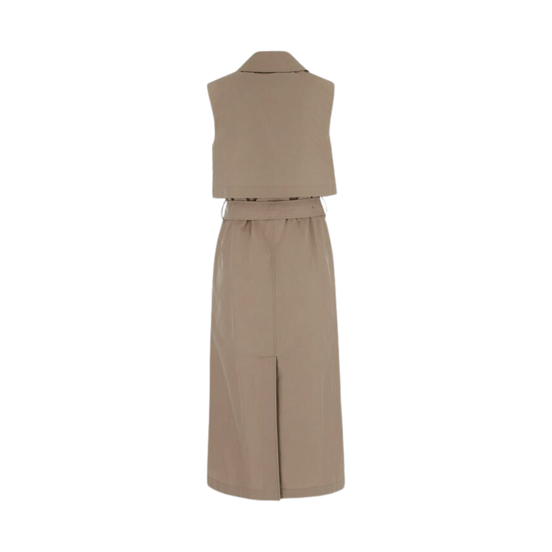 (W) 버버리 벨티드  트렌치 코트 드레스 베이지((W) Burberry Belted Trench Coat Dress Beige) - 2