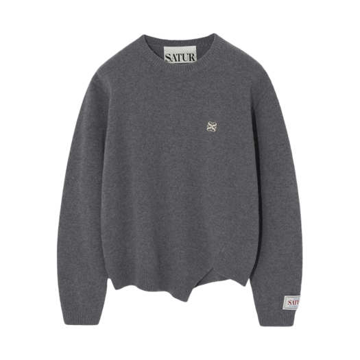 ★人気★【SATUR】★Fes Cable Collar Half Knit Shirt.s★ ☆人気☆【SATUR】☆Fes Cable Collar Half Knit Shirt.s