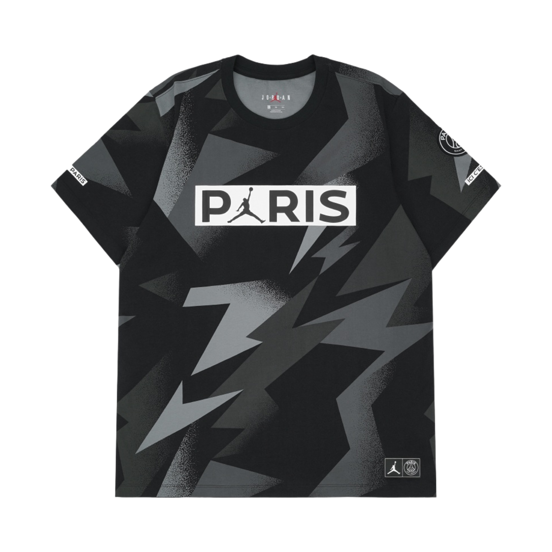 BQ8387-010 Jordan x Paris Saint-Germain Jock Tag T-Shirt Black - Asia