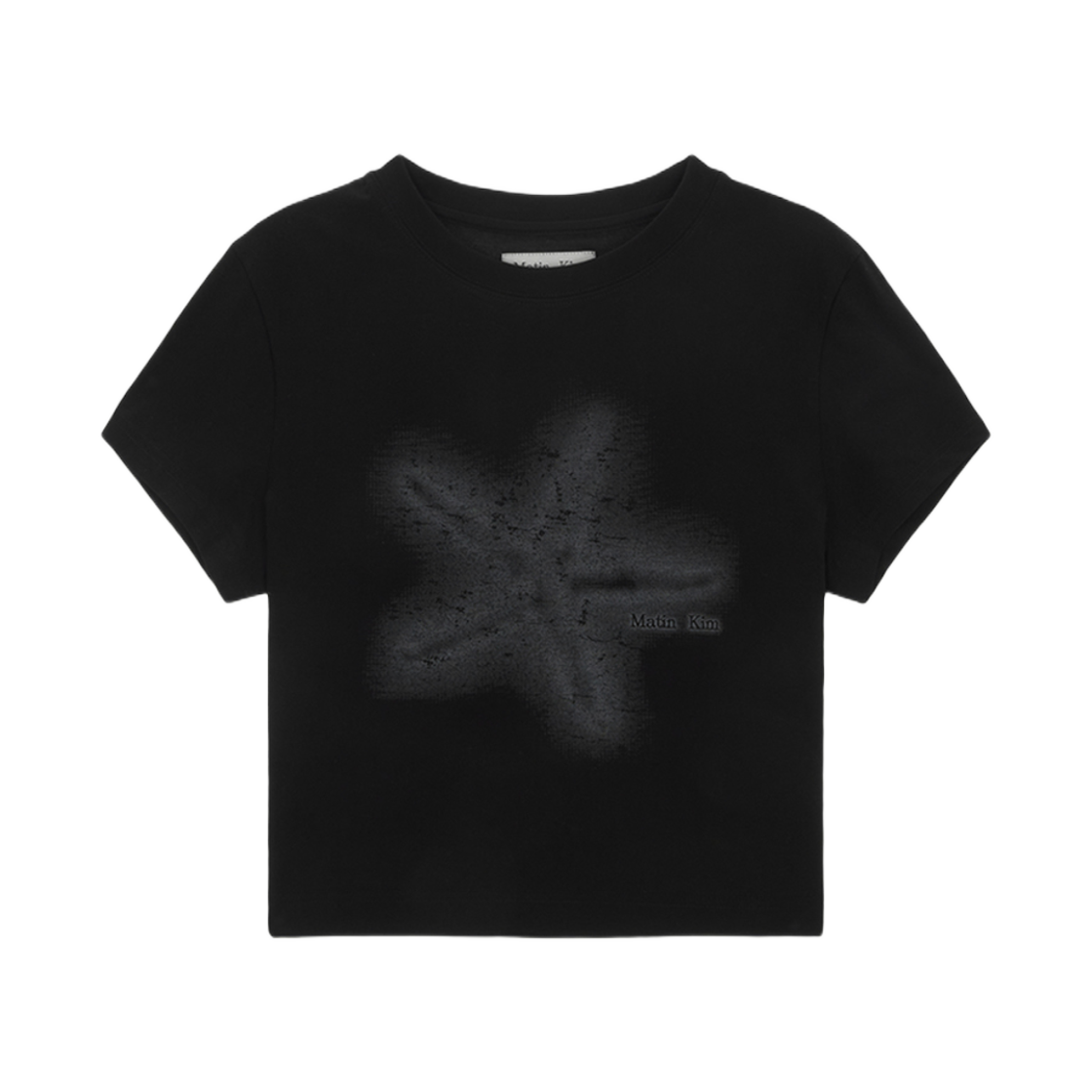 MK2434TS021M (W) Matin Kim Starfish Graphic Crop Top Black