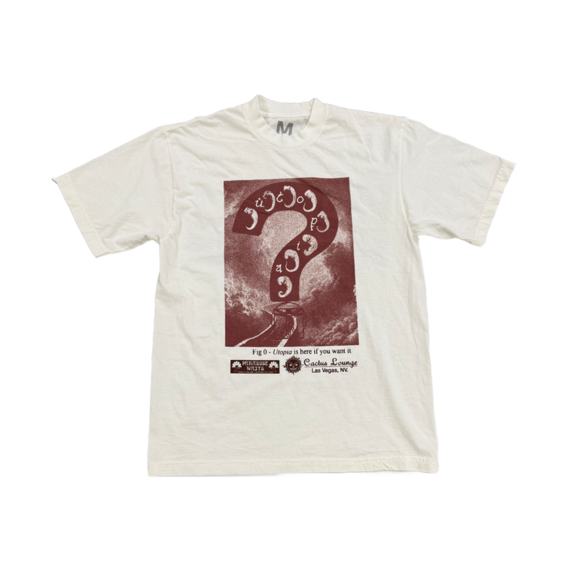 트래비스 스캇 캑터스 잭 x 온라인 세라믹스 유토피아 티셔츠 화이트(Travis Scott Cactus Jack x Online Ceramics Utopia T-Shirt White)