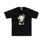 BAPE Giant 1st Camo Big Baby Milo T-Shirt Black Yellow