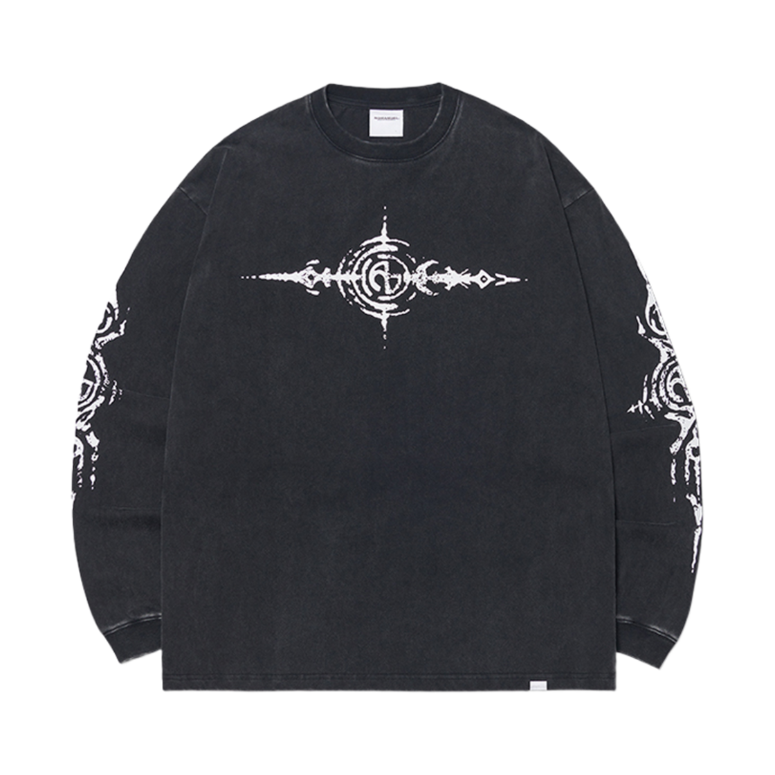 노매뉴얼 S.G 워시드 롱슬리브 티 워시드 블랙(NOMANUAL S.G Washed Long Sleeve Tee Washed Black)