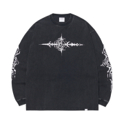 NOMANUAL S.G Washed Long Sleeve Tee Washed Black