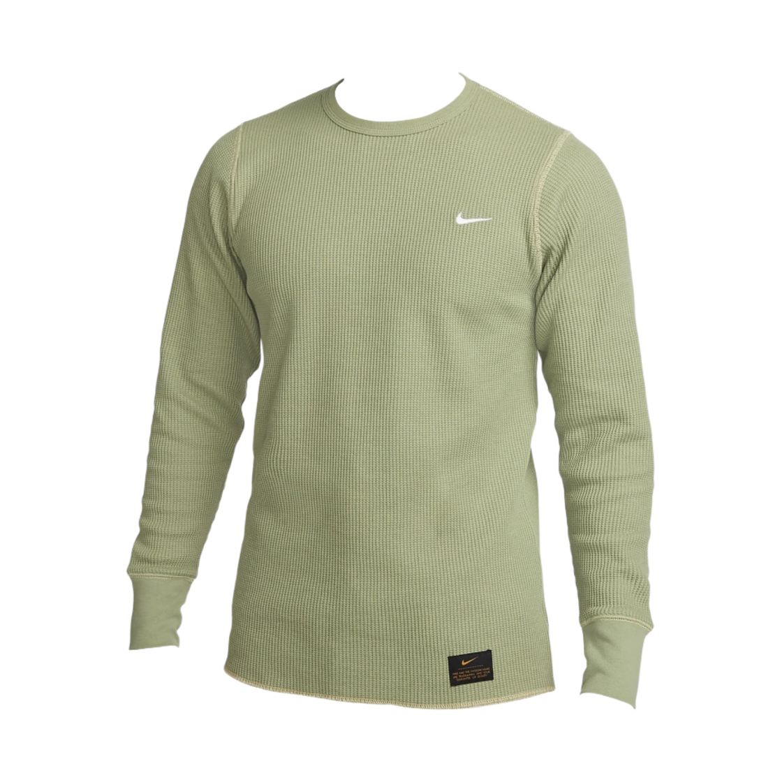나이키 라이프 헤비웨이트 와플 탑 롱슬리브 오일 그린 - 아시아(Nike Life Heavyweight Waffle Top Long Sleeve Oil Green - Asia) - 1