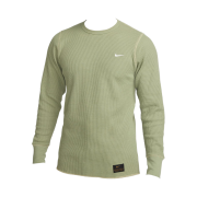 Nike Life Heavyweight Waffle Top Long Sleeve Oil Green - Asia