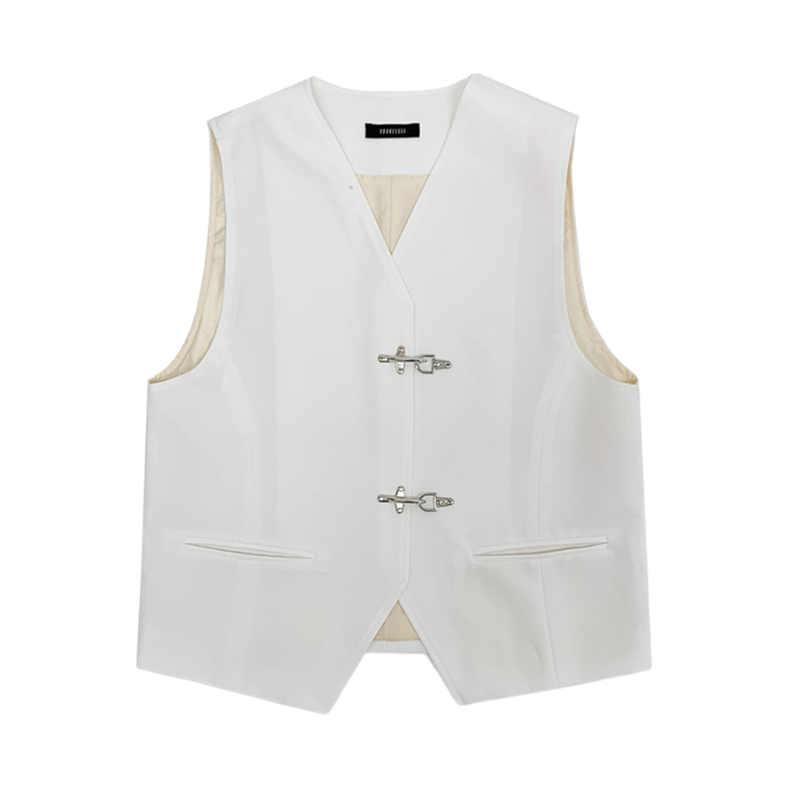 KS3BRVE001IV Kookeesee TR hanger loop Buckle vest Ivory