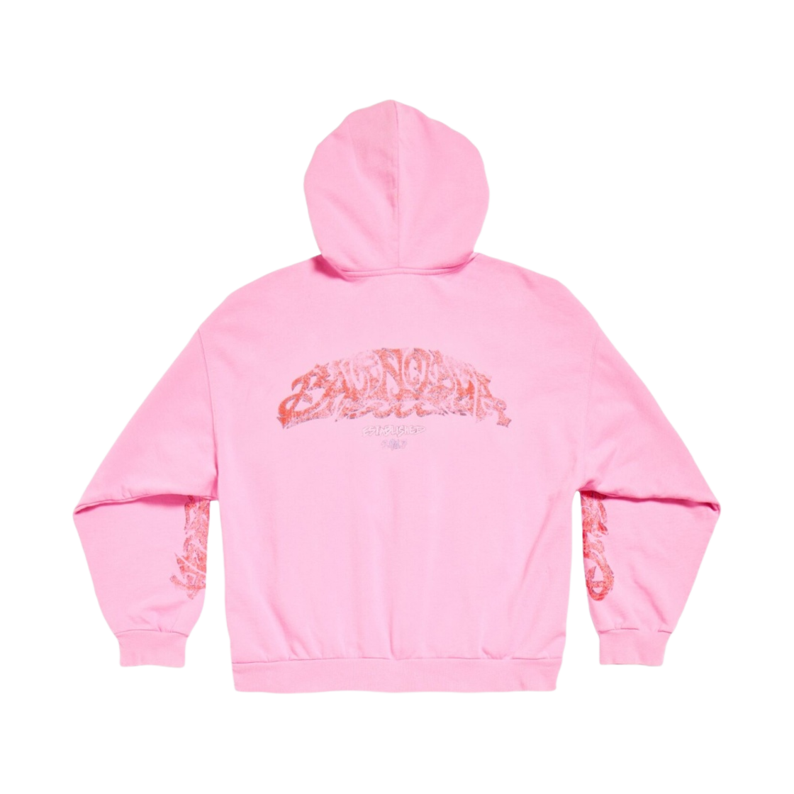 발렌시아가 오프쇼어 집업 후드 미디움 핏 핑크(Balenciaga Offshore Zip-Up Hoodie Medium Fit Pink) - 2