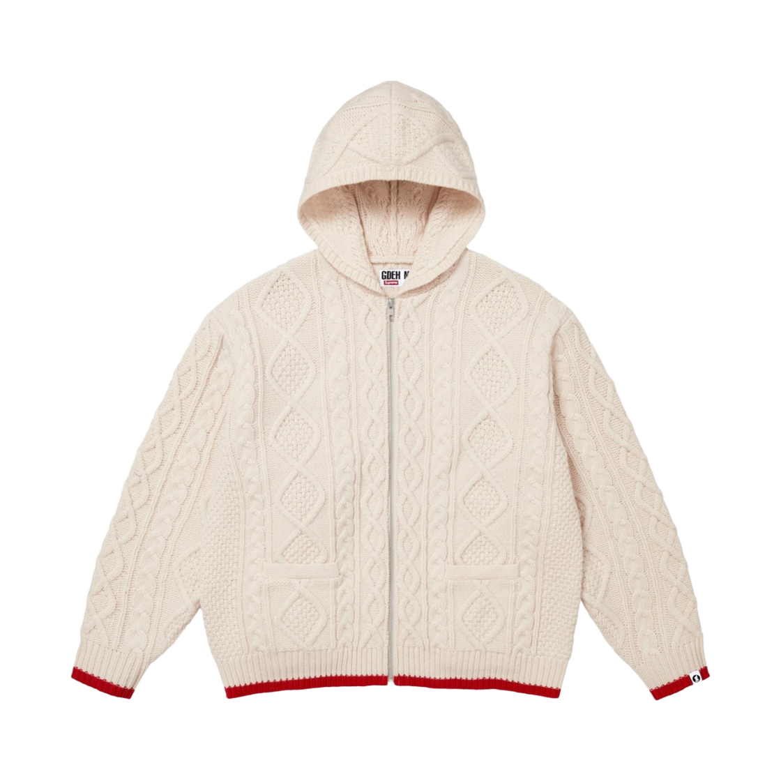 슈프림 x 굿이너프 집업 후드 스웨터 스톤 - 25SS