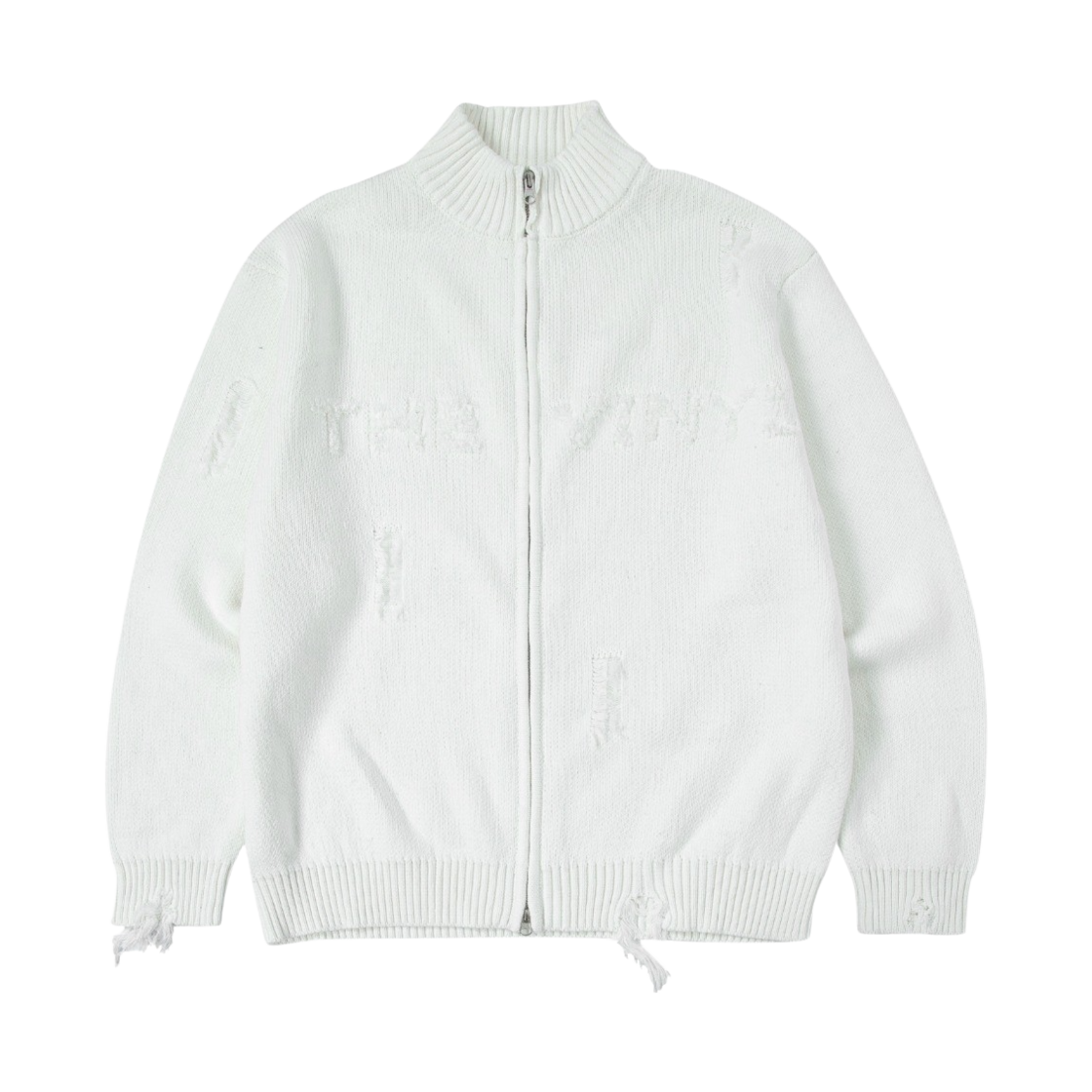 더바이닐하우스 그런지 집 업 가디건 아이보리