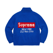 Supreme Box Logo Cowichan Sweater Royal - 22FW