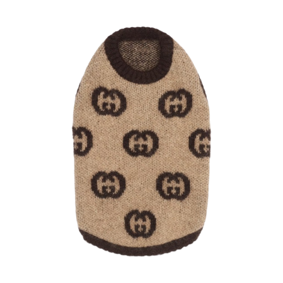 구찌 인터로킹 G 펫 울 블렌드 스웨터 베이지 브라운(Gucci Interlocking G Pet Wool Blend Sweater Beige Brown) - 2