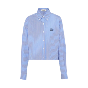 (W) Miu Miu Poplin Shirt Light Blue