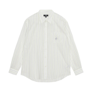 Stussy Striped Cotton Linen Classic Shirt White