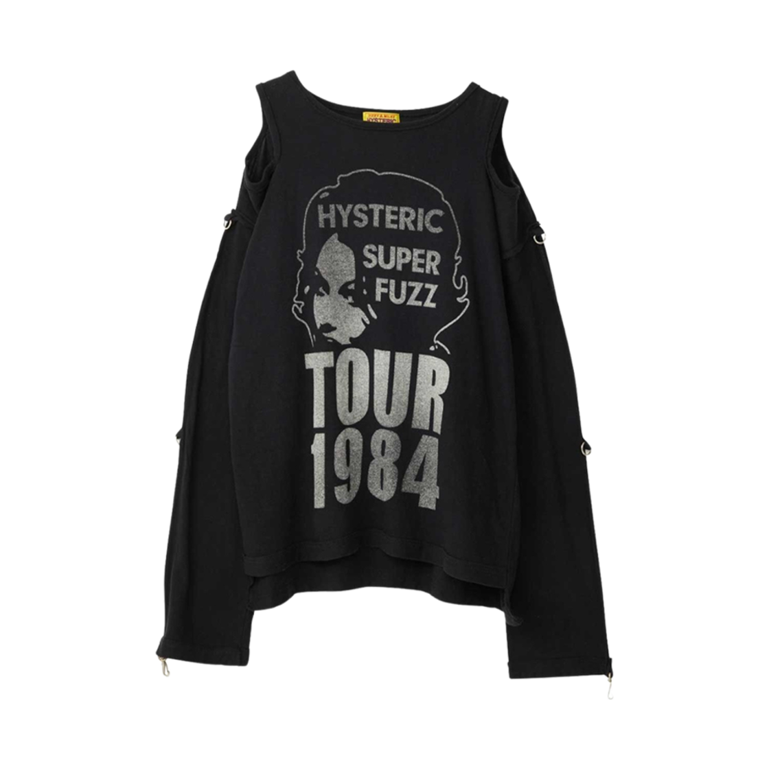 01251CL03 (W) Hysteric Glamour Tour 1984 Pullover Black
