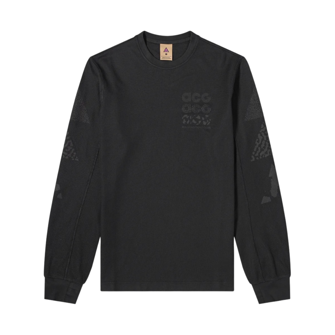 나이키 ACG GX 롱슬리브 와플 탑 블랙 - 아시아