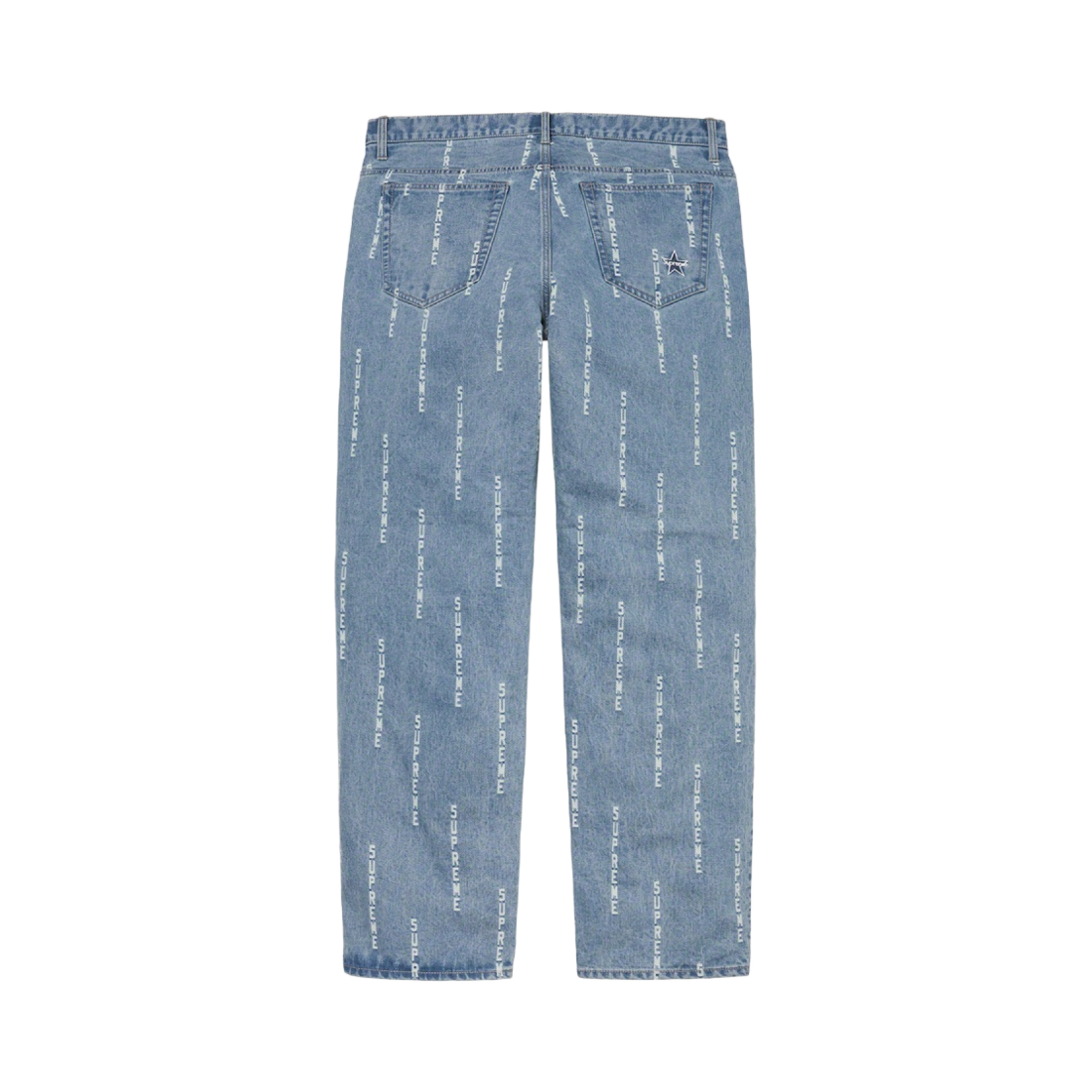 슈프림 로고 스트라이프 자카드 레귤러 진 블루 - 20FW(Supreme Logo Stripe Jacquard Regular Jean Blue - 20FW) - 2