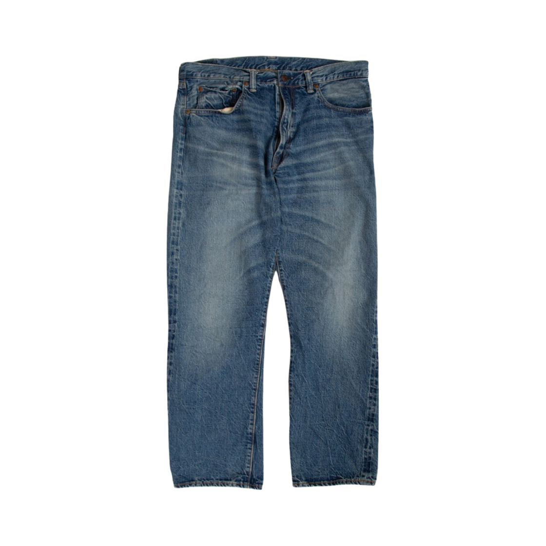 - Warehouse & Co. Lot 2nd-Hand 1105 Pants Used Wash Medium Indigo