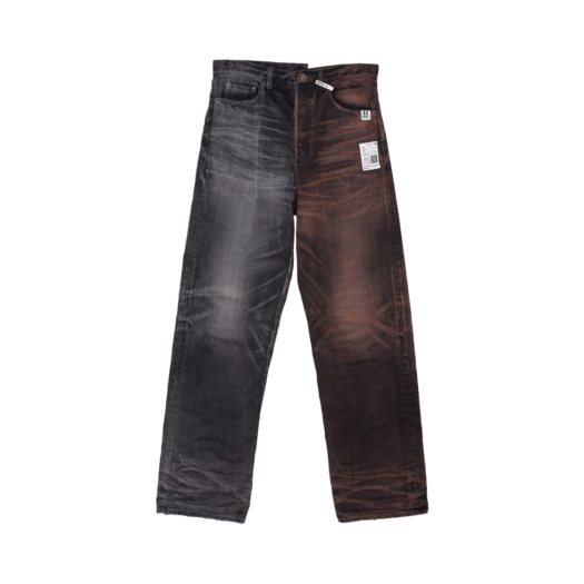 J11PT023-BLACK Maison Mihara Yasuhiro W-Combined Denim Pants Black