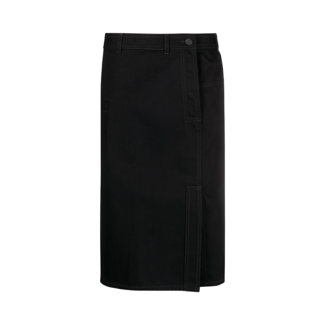 SK1017-LD1000-999 (W) Lemaire Straight Skirt Black