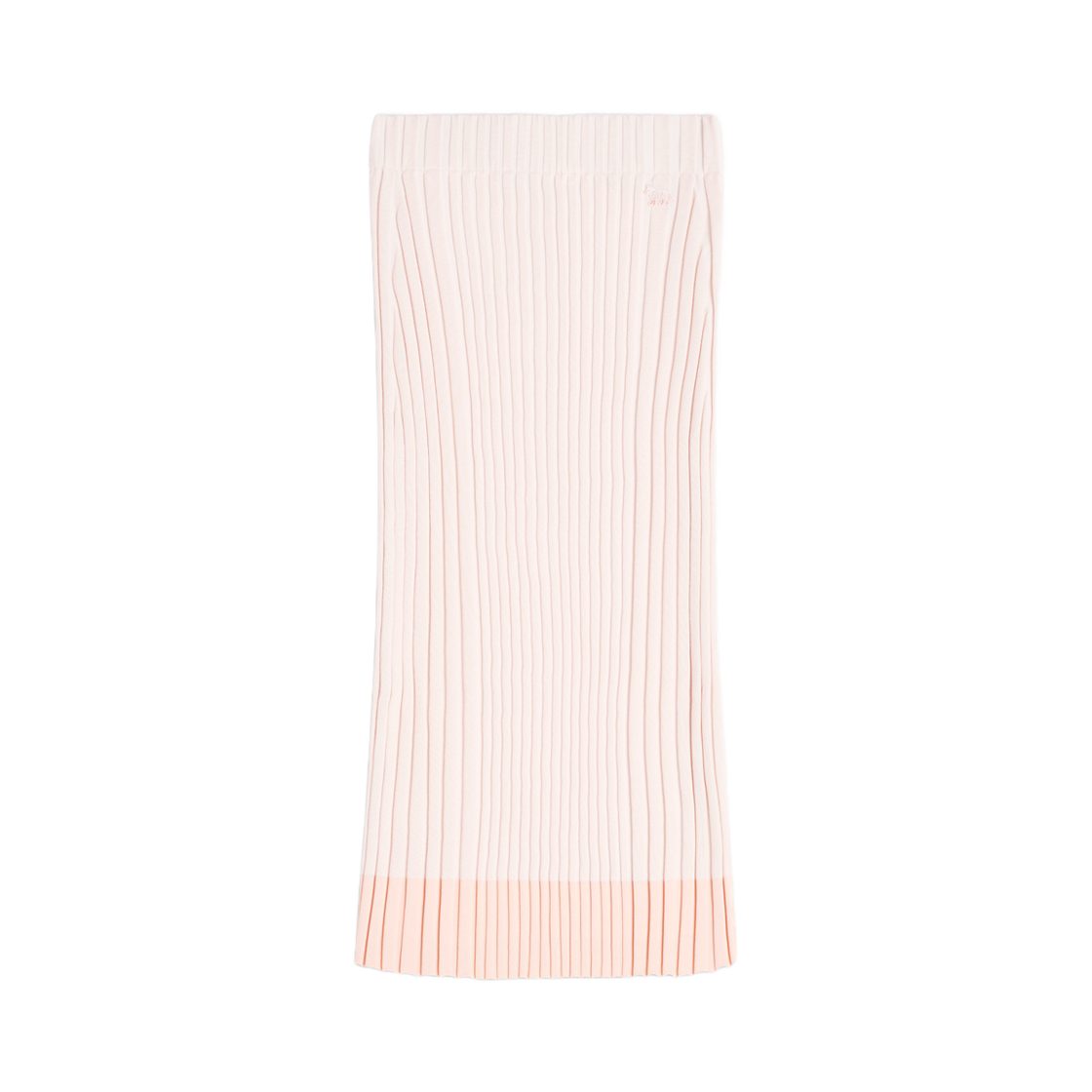 (W) 메종 키츠네 베이비 폭스 패치 립드 미디 스커트 포슬렌 핑크