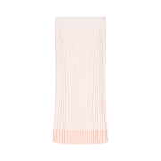 (W) Maison Kitsune Baby Fox Patch Ribbed Midi Skirt Porcelaine Pink