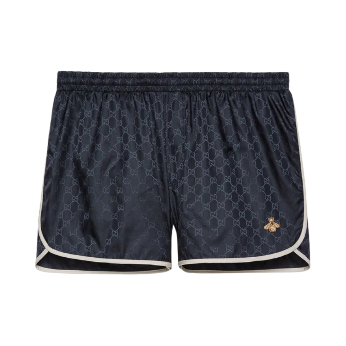 구찌 GG 비 나일론 스윔 쇼츠 잉크 블루 아이보리(Gucci GG Nylon Swim Short with Bee Ink Blue Ivory) - 1