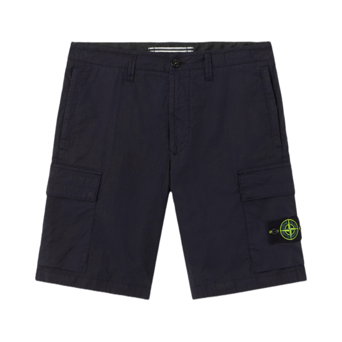 K1S15L100L-08S0003-V0020 Stone Island L100L08 Stretch Cotton Tela Paracadute Regular Fit Cargo Bermuda Shorts Navy Blue - 25SS