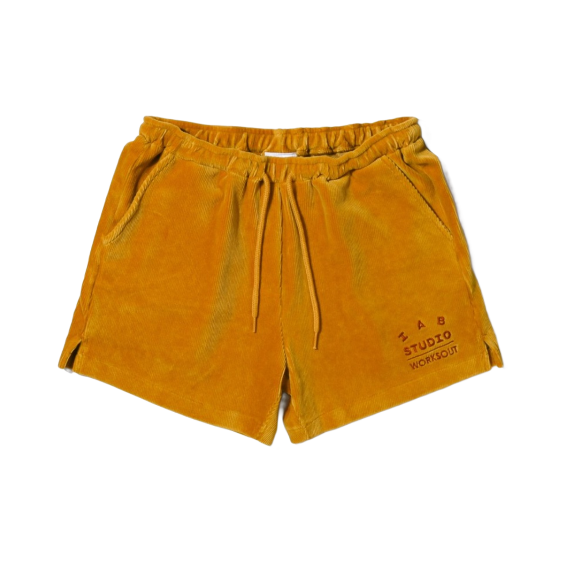 아이앱 스튜디오 코듀로이 쇼츠 머스타드 포 웍스아웃(IAB Studio Corduroy Shorts Mustard for Worksout)