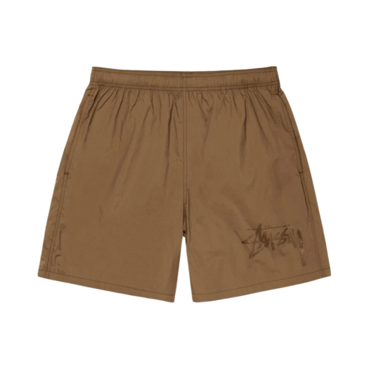 Stussy Big Stock Nylon Shorts Gold