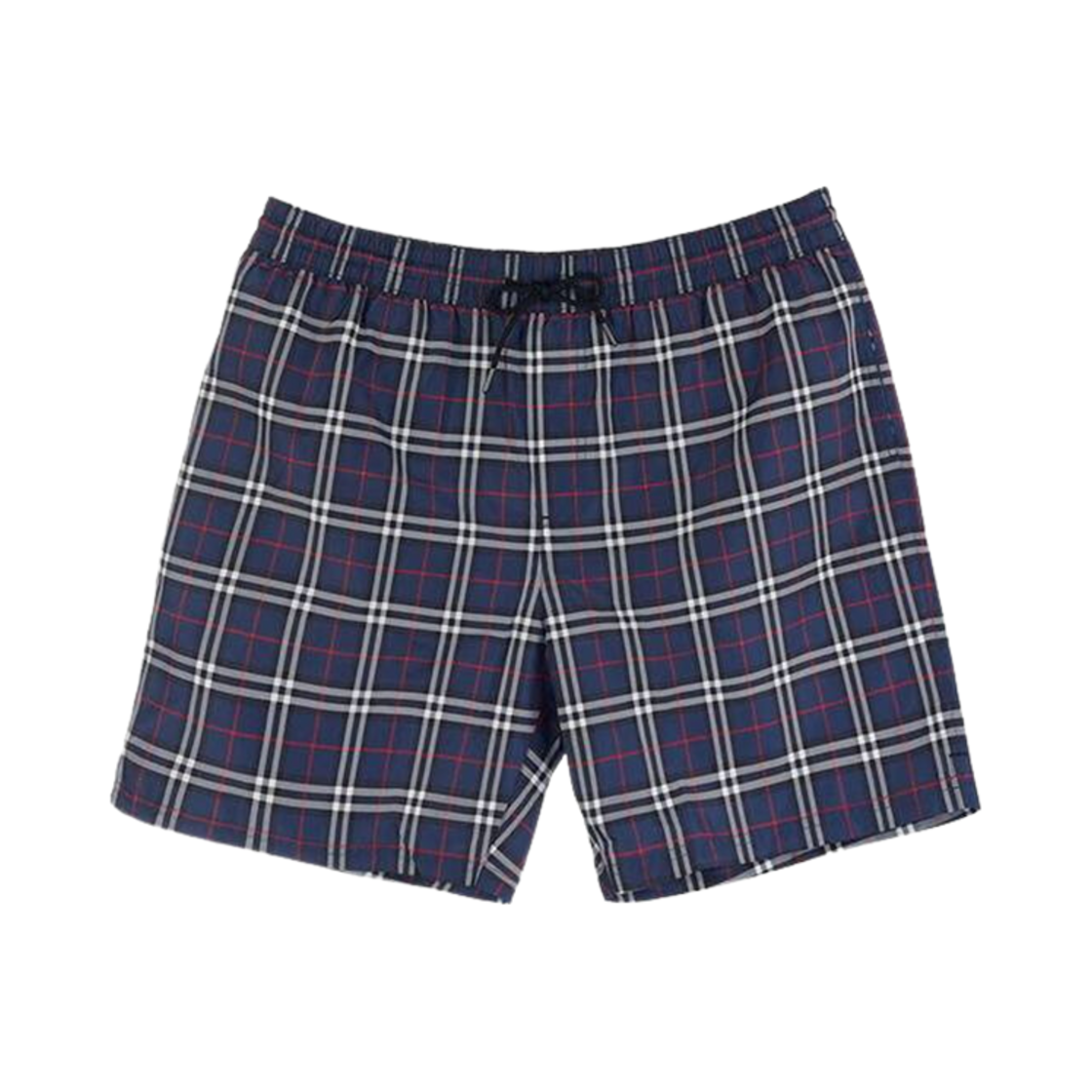 8013883 Burberry Guildes Check Drawcord Swim Shorts Carbon Blue