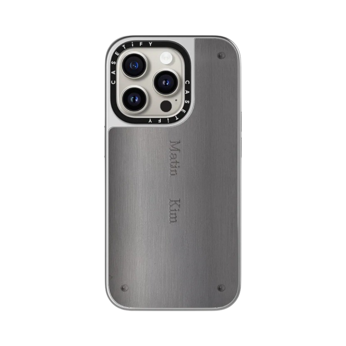 케이스티파이 x 마뗑킴 아이폰 시그니쳐 맥세이프 미러 케이스 실버(Casetify x Matin Kim iPhone Signature Magsafe Mirror Case Silver)