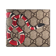 Gucci Kingsnake Print GG Supreme Wallet