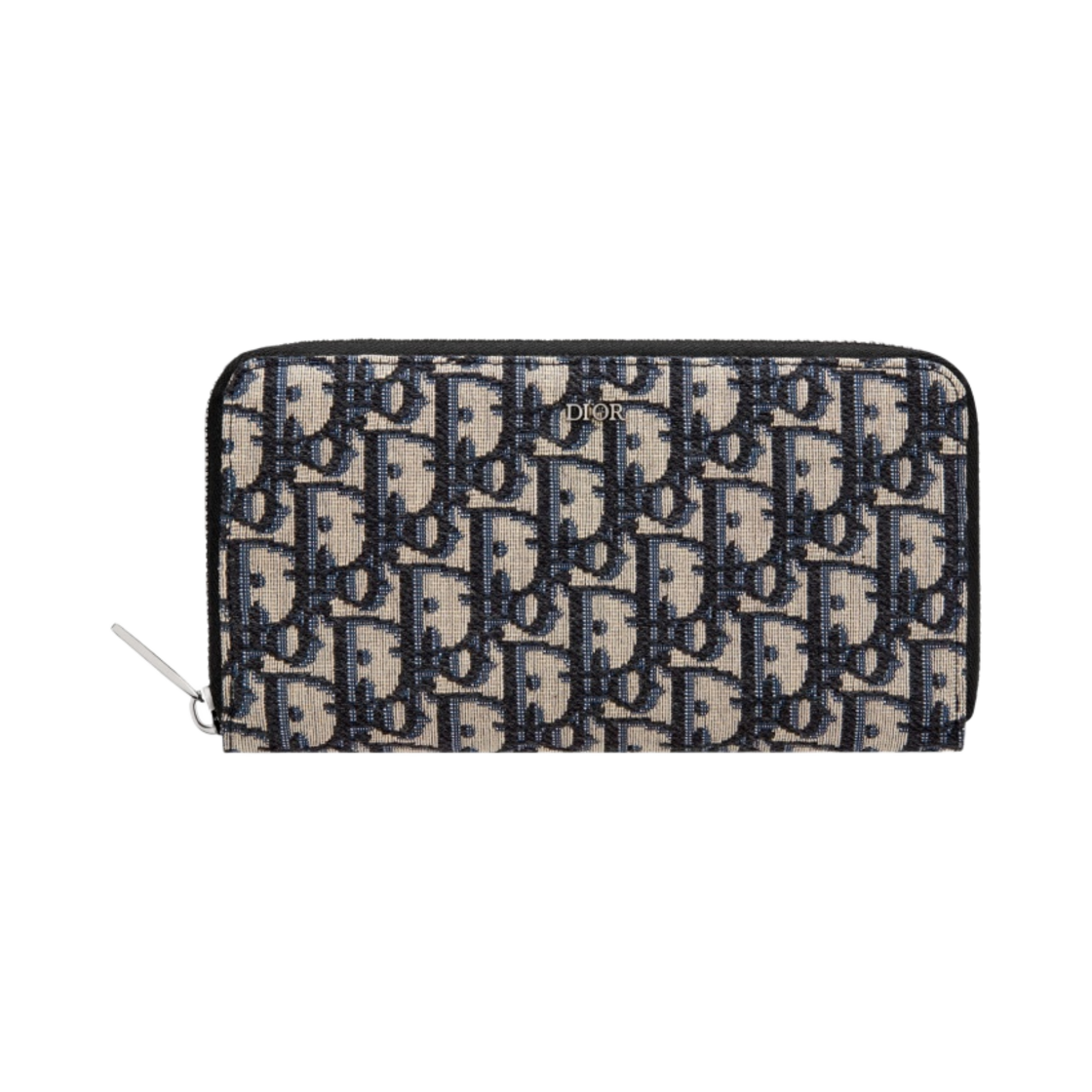 디올 지퍼 장지갑 베이지 & 블랙 디올 오블리크 자카드(Dior Zipped Long Wallet Beige & Black Dior Oblique Jacquard)