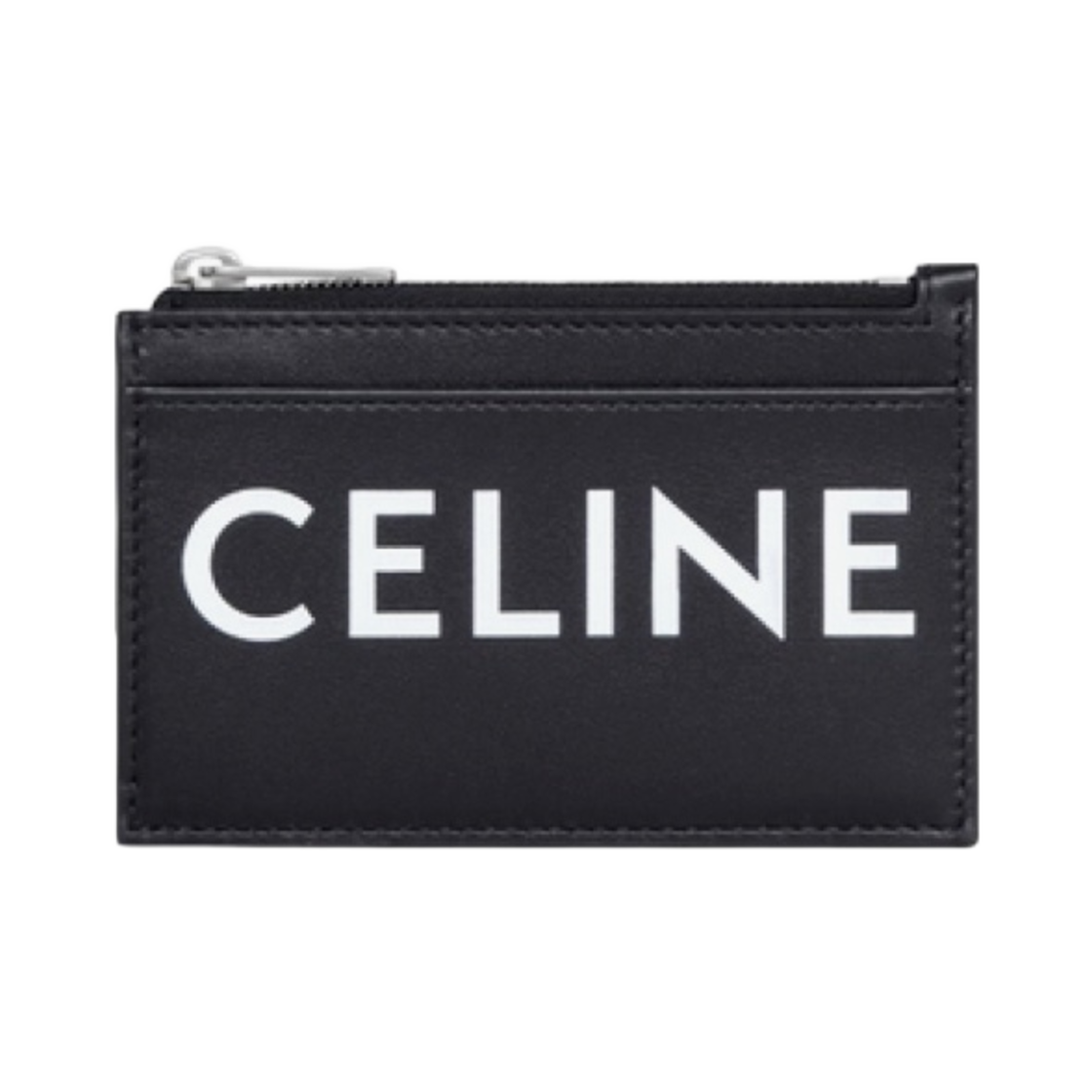 셀린느 스무스 카프스킨 지퍼 카드 홀더 셀린느 프린트 블랙(Celine Zipped Card Holder in Smooth Calfskin with Celine Print Black) - 1