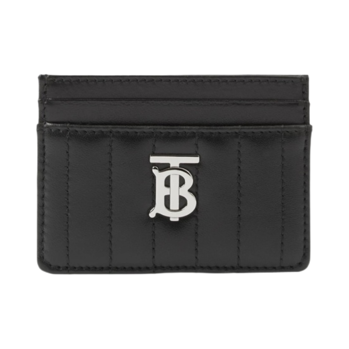 버버리 퀼티드 레더 롤라 카드 케이스 블랙 팔라듐(Burberry Quilted Leather Lola Card Case Black Palladium)