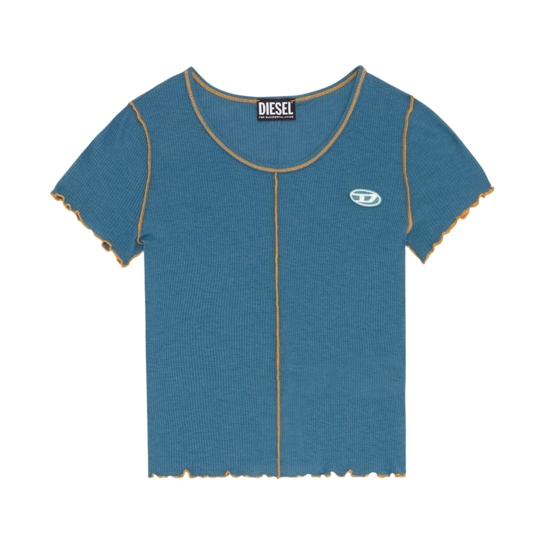 (W) 디젤 T-리바이엘 티셔츠 블루((W) Diesel T-Ribyelle T-Shirt Blue) - 1