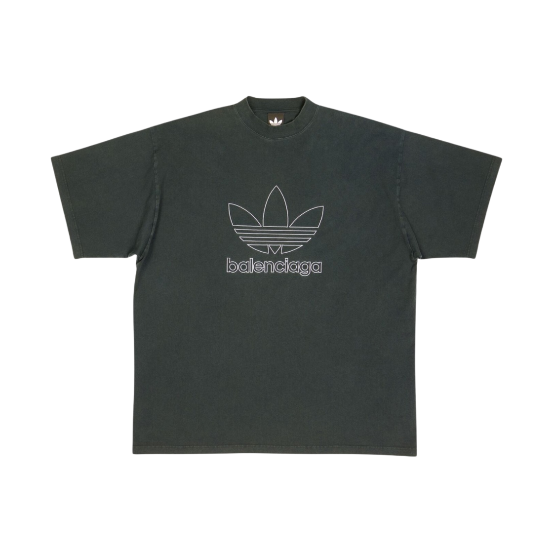 723976TNVN83775 Balenciaga x Adidas Oversized T-Shirt Dark Green