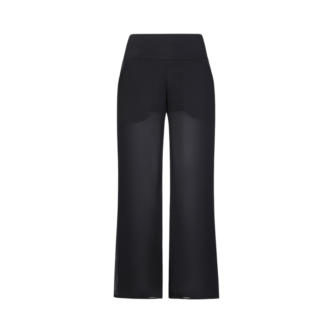 KW4APALPC08BK Paula Canovas Del Vas Women Arc Chiffon Trousers Black Black