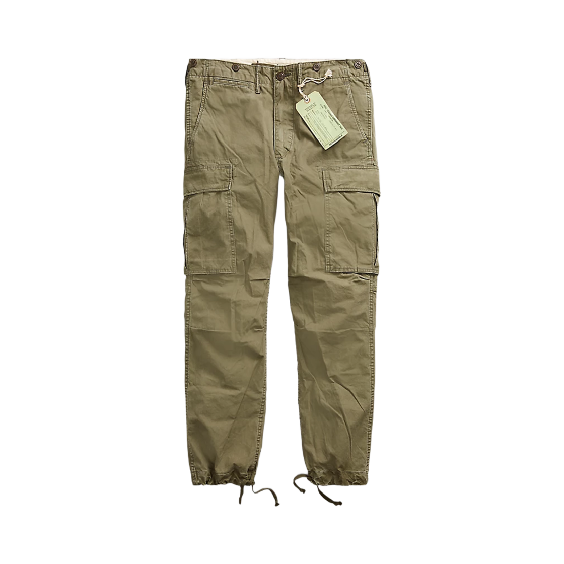 384140 Double RL Poplin Cargo Pants Dark Olive
