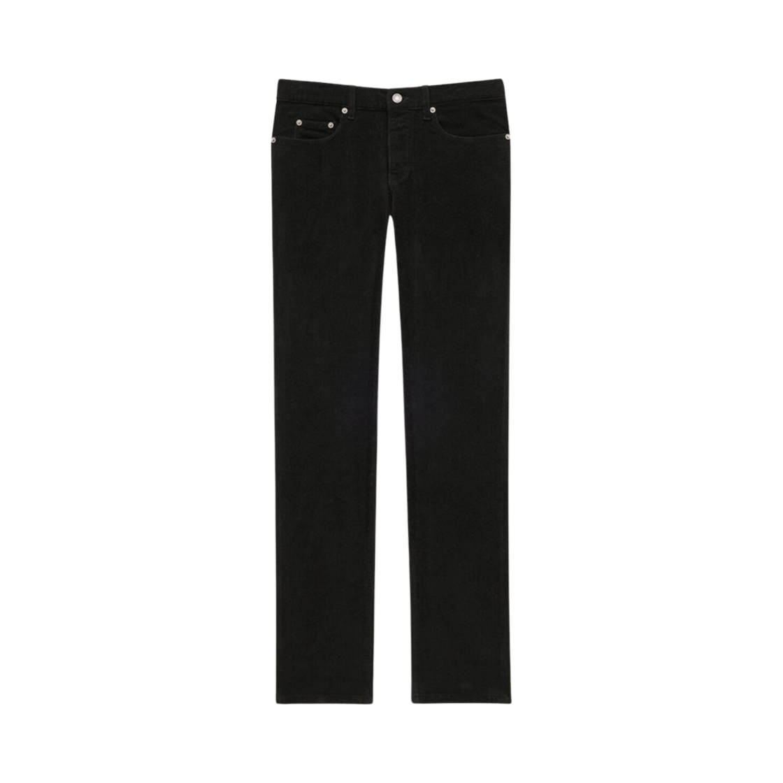 800332-Y25IA-1441 Saint Laurent Relaxed Slim Pants In Faded Black Corduroy Deep Faded Black