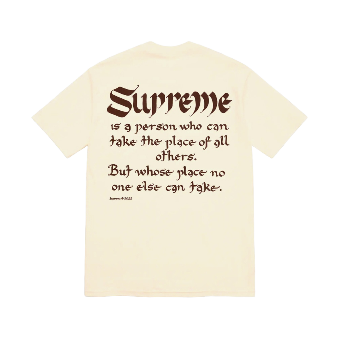 슈프림 펄슨 티셔츠 내츄럴 - 22SS(Supreme Person T-Shirt Natural - 22SS) - 1