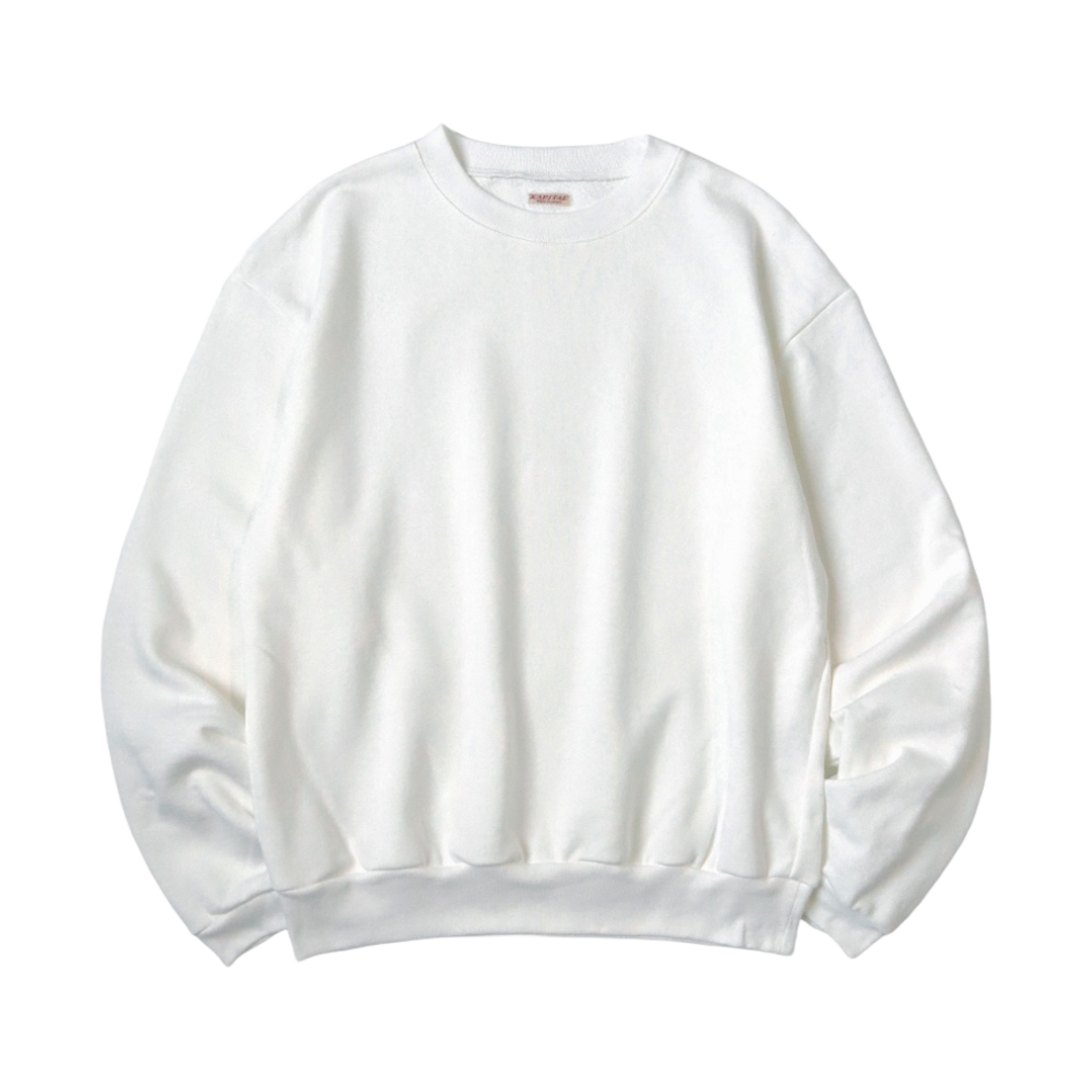 캐피탈 에코 플리스 크루넥 스웨트셔츠 레인보위 패치 화이트(Kapital Eco Fleece Crewneck Sweatshirt Rainbowy Patch White) - 2