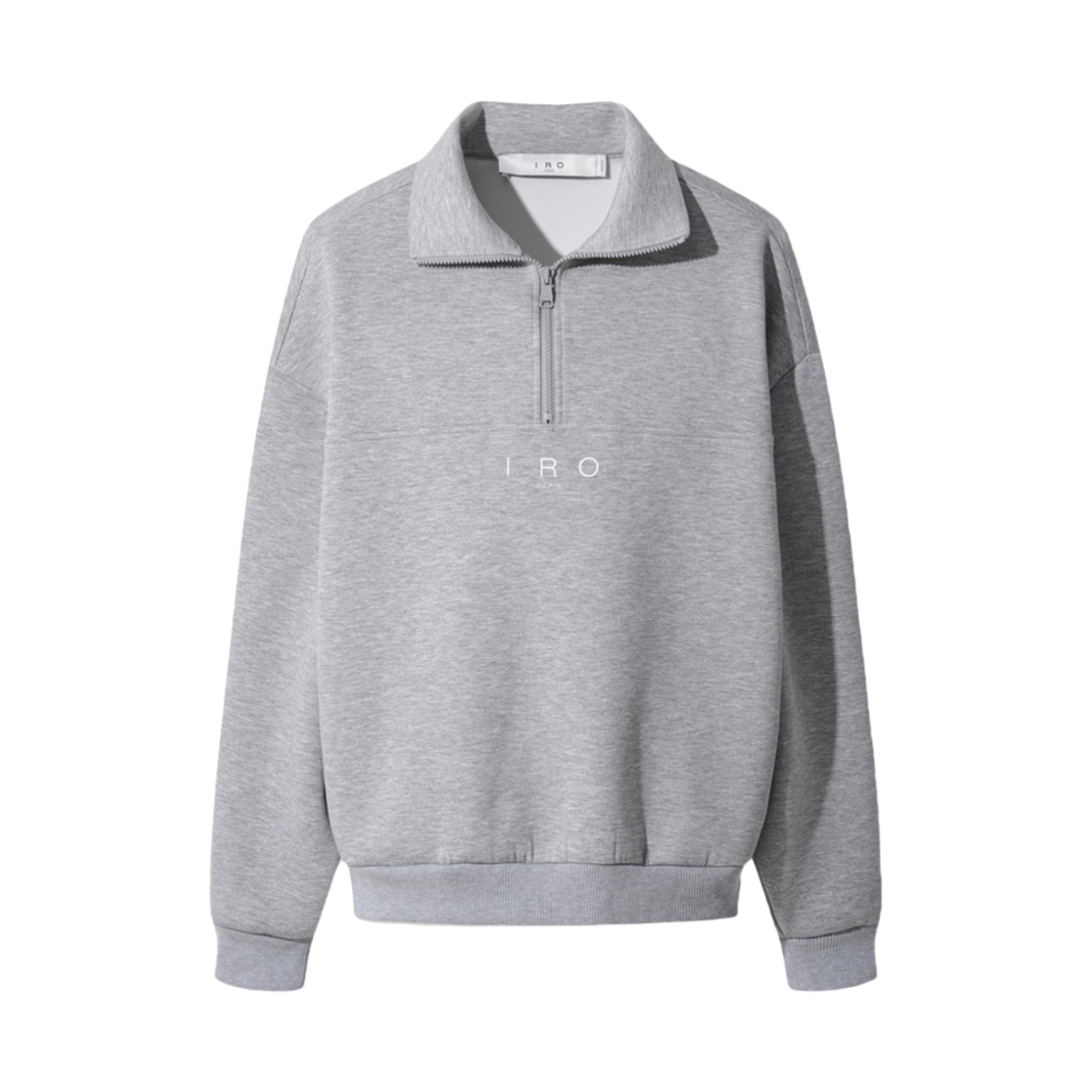 IQTSS25901GYX Iro Lutece Oversized Painting Embroidered Logo Sweatshirt Khaki