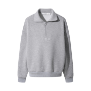 Iro Lutece Oversized Painting Embroidered Logo Sweatshirt Khaki