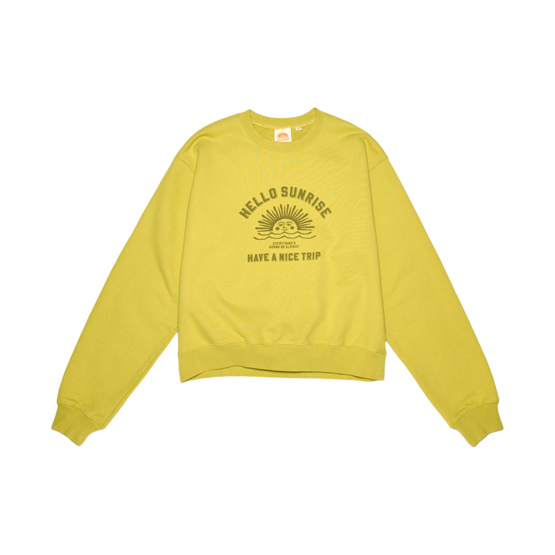 헬로선라이즈 VTG 아치 로고 스웨트셔츠(W) 레몬 옐로우