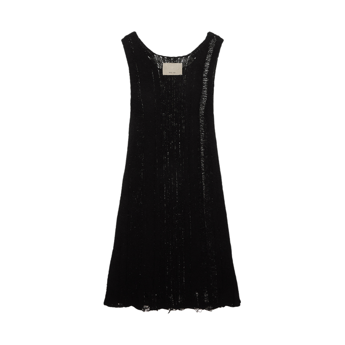 (W) 마뗑킴 스트라이프 청키 니트 드레스 블랙((W) Matin Kim Stripe Chunky Knit Dress Black) - 2