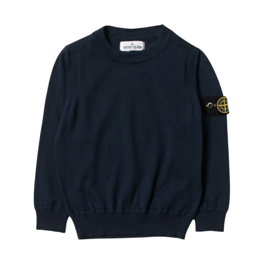 7616502A4-V0028 (Kids) Stone Island 502A4 Crewneck Knit Marine Blue - 22SS