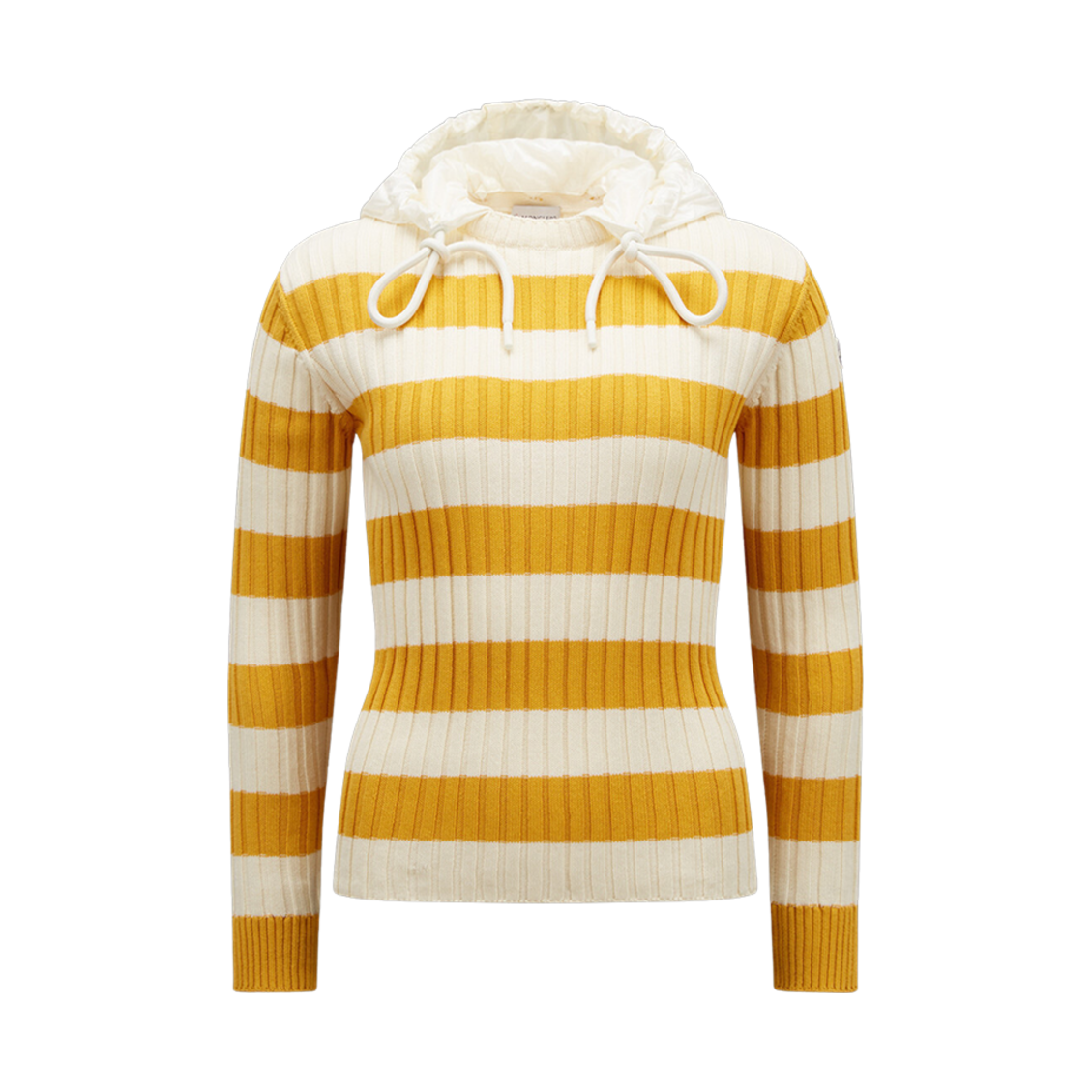 (W) 몽클레르 후드 코튼 점퍼 오프 화이트 옐로우 - 23SS((W) Moncler Hooded Cotton Jumper Off White Yellow - 23SS) - 1