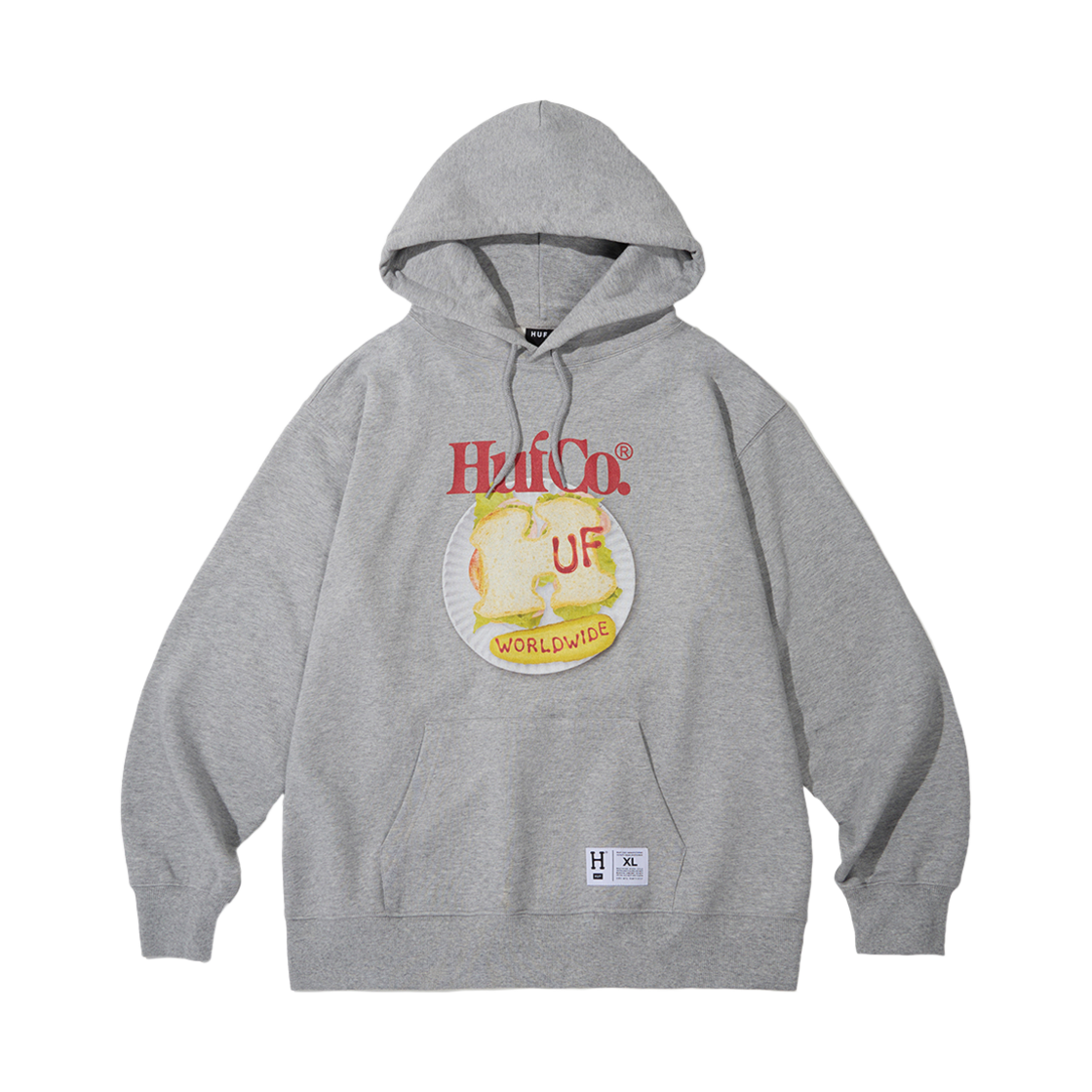 HC3ULHO03MGY HUF Sandwich Hoodie Melange Gray